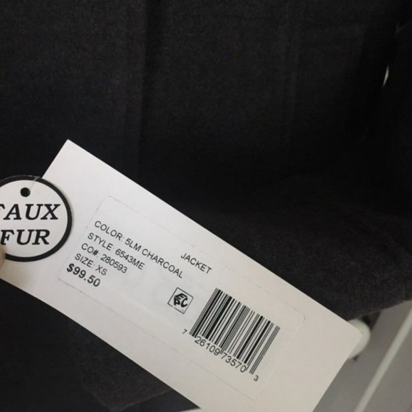 NWT Gray Charcoal Coat Jacket - Picture 3 of 3